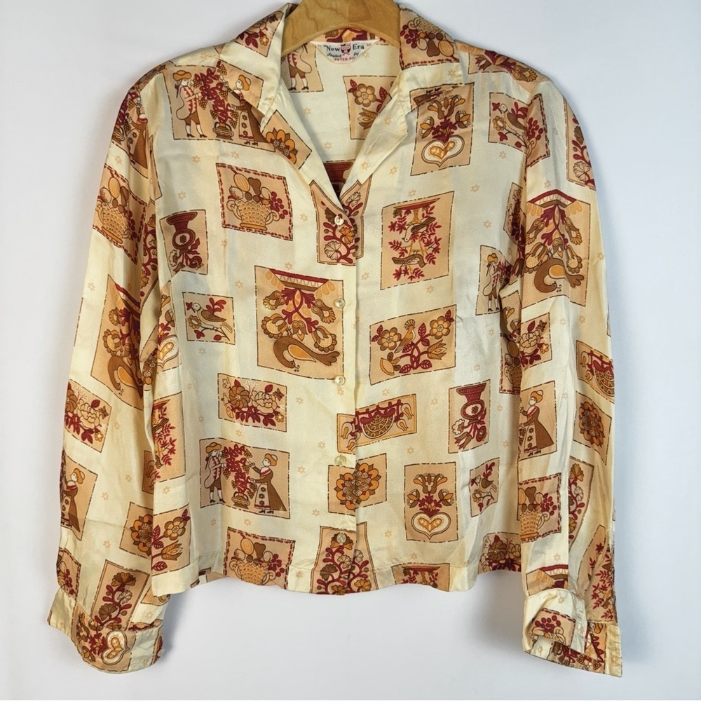 Vintage 1950/60’s New Era Button Down Novelty Blouse